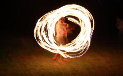 Fire Poi at Rower Fort